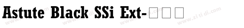 Astute Black SSi Ext字体转换